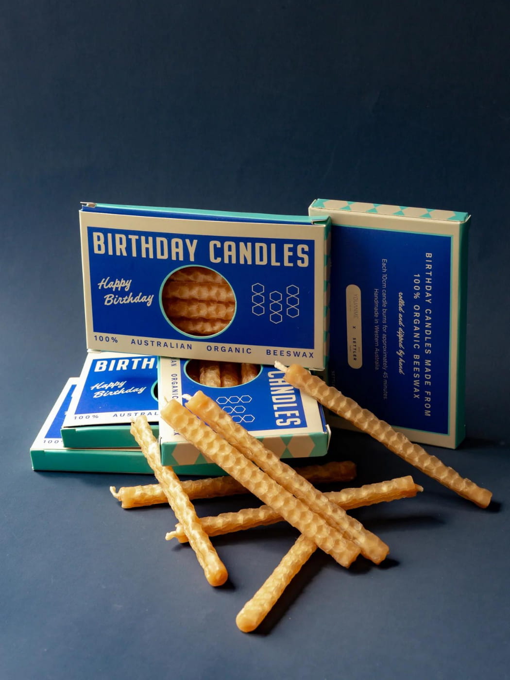 Organic Beeswax Birthday Candles