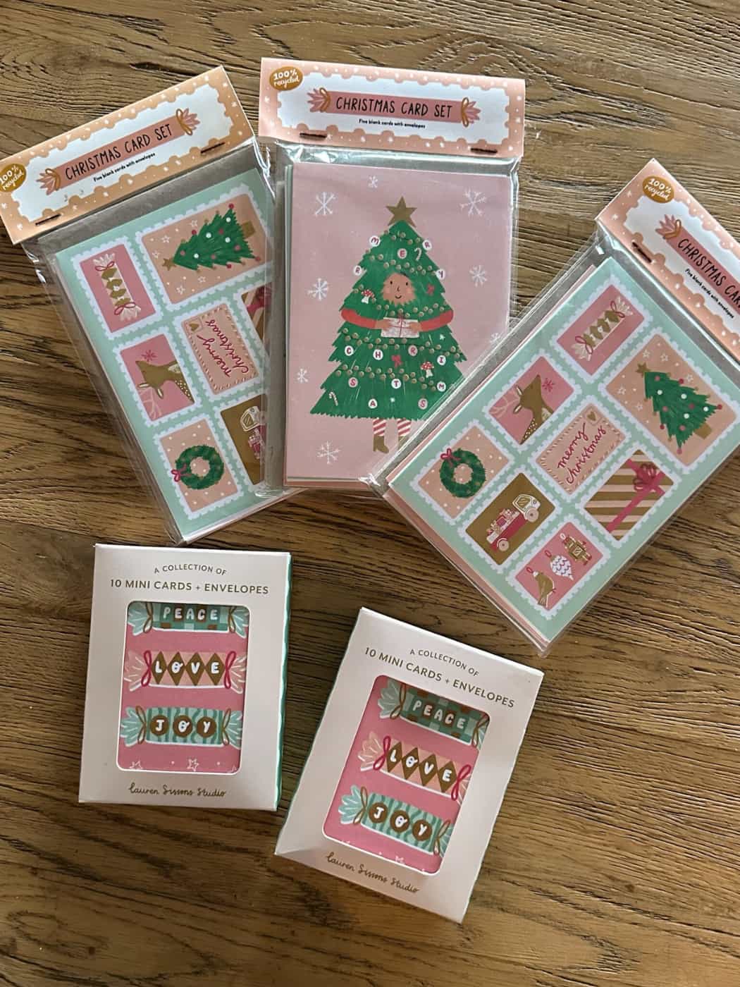 Weihnachtskarten-Fünferset