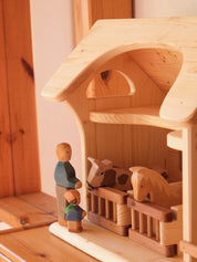 Wooden Farm Barn with Stable