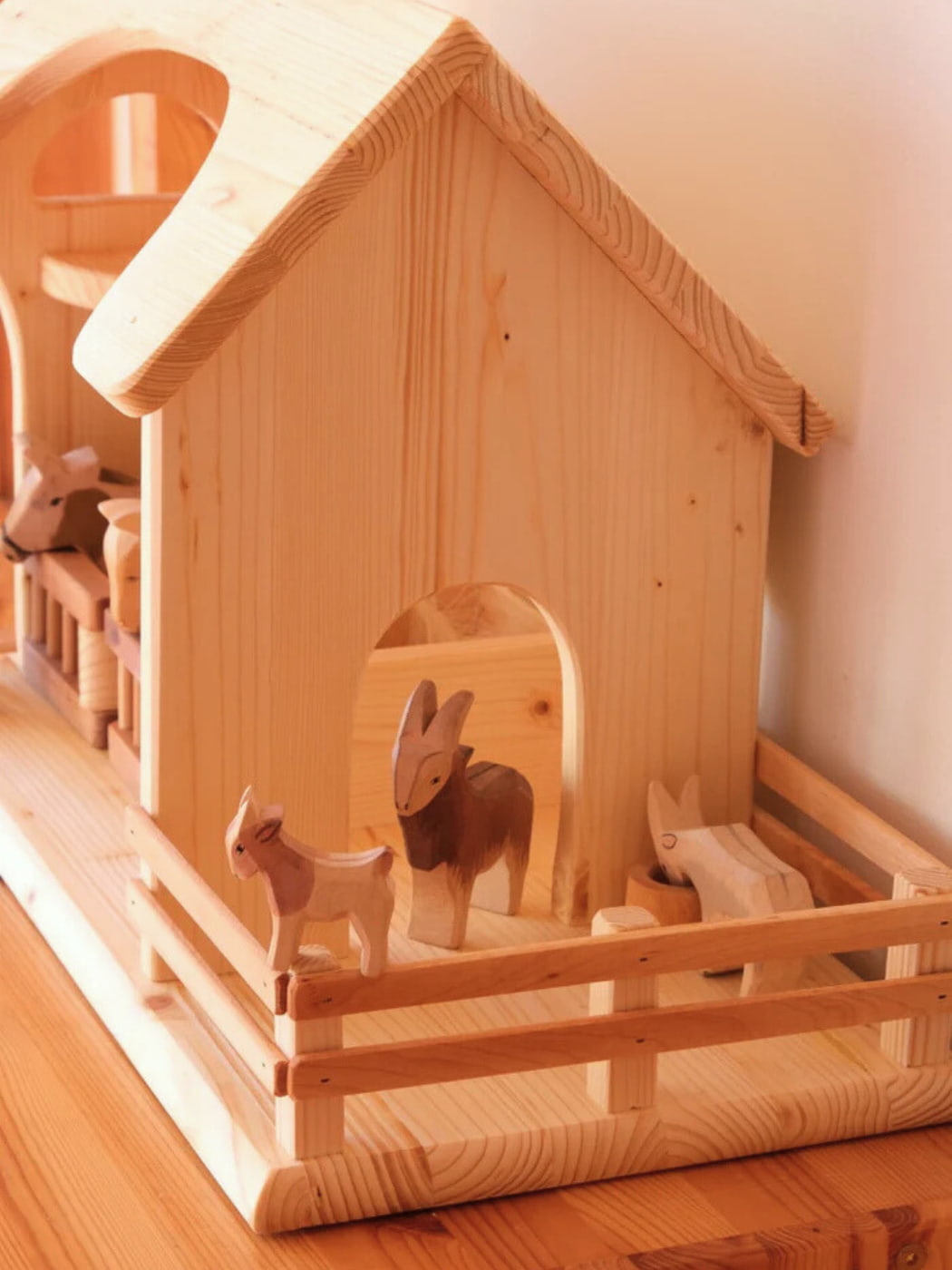 Wooden Farm Barn with Stable