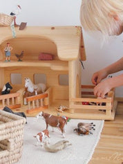 Wooden Farm Barn with Stable