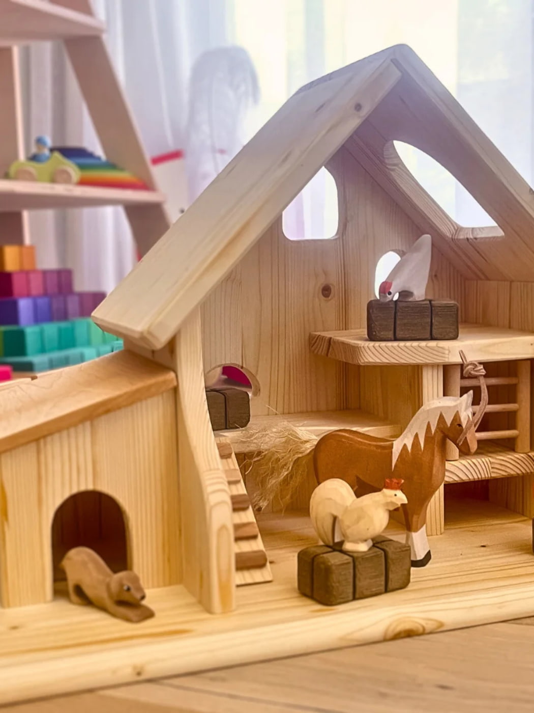 Wooden Farm Cottage with Stable