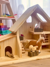 Wooden Farm Cottage with Stable