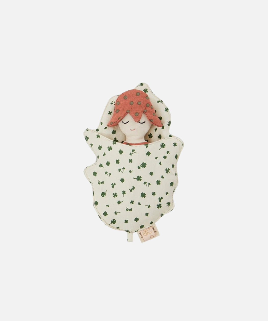 Little elf doll tucked in a leaf bed by oyoy mini