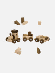 Wooden Train with Blocks