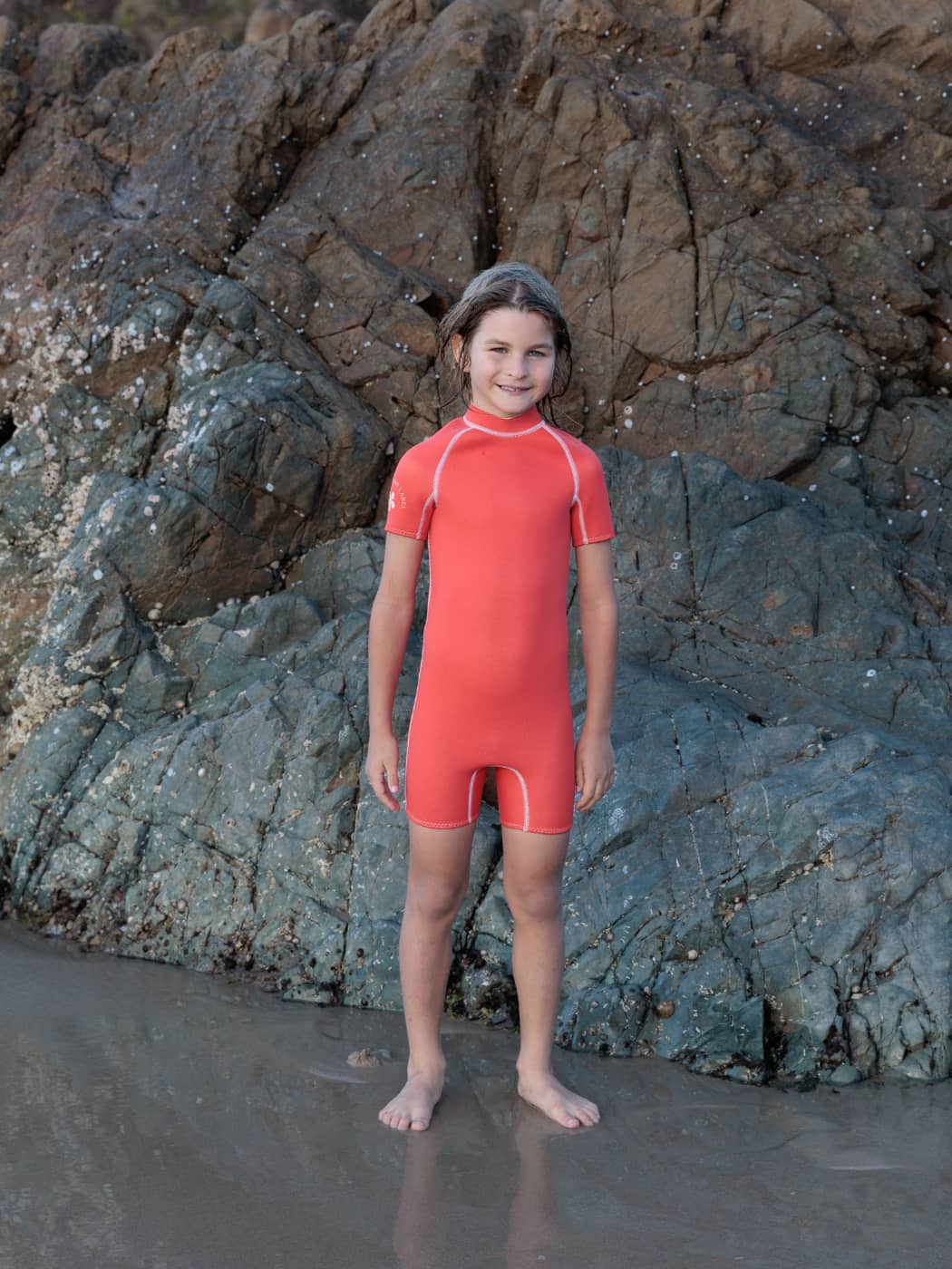 Short Sleeve Springsuit Wetsuit - Tomato