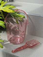 Glitter Bucket and Spade - Cherry Pink