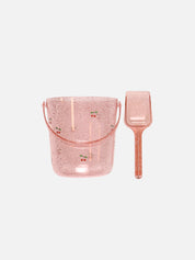 Glitter Bucket and Spade - Cherry Pink