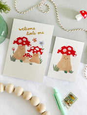 Welcome Little One Mushroom Card