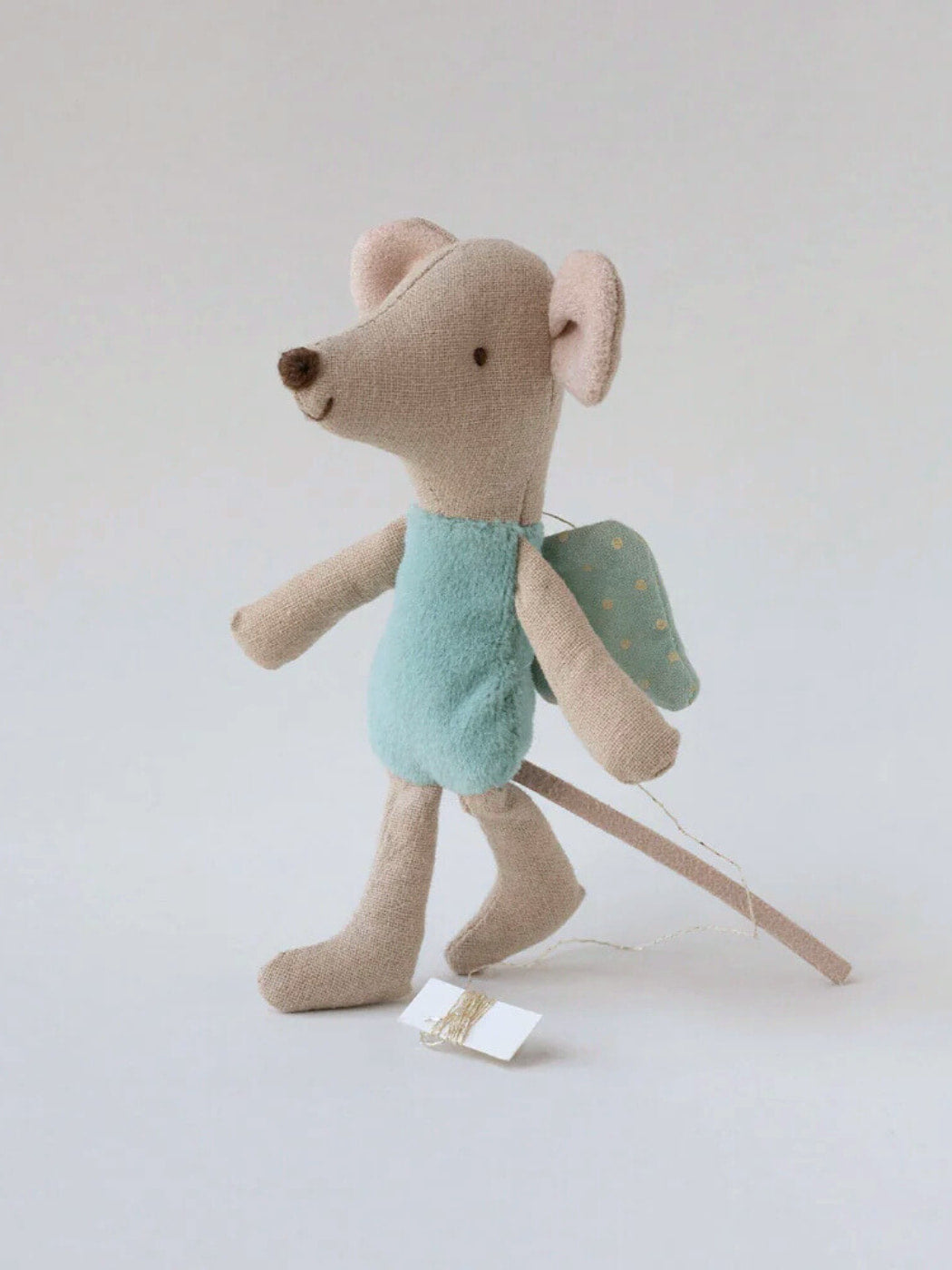 Little Fairy Mouse - Minty Blue with Spotty Wings