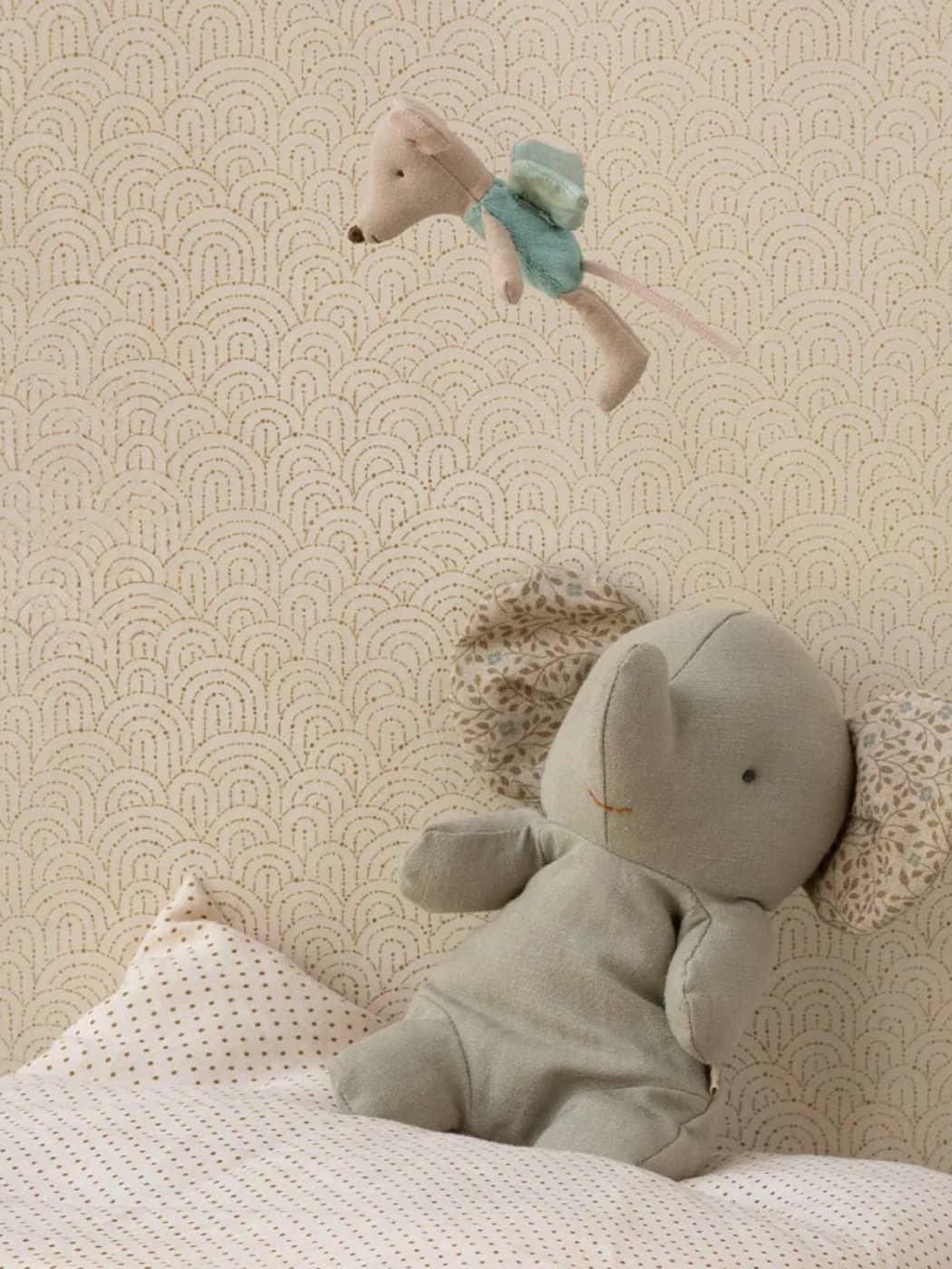 Little Fairy Mouse - Minty Blue with Spotty Wings