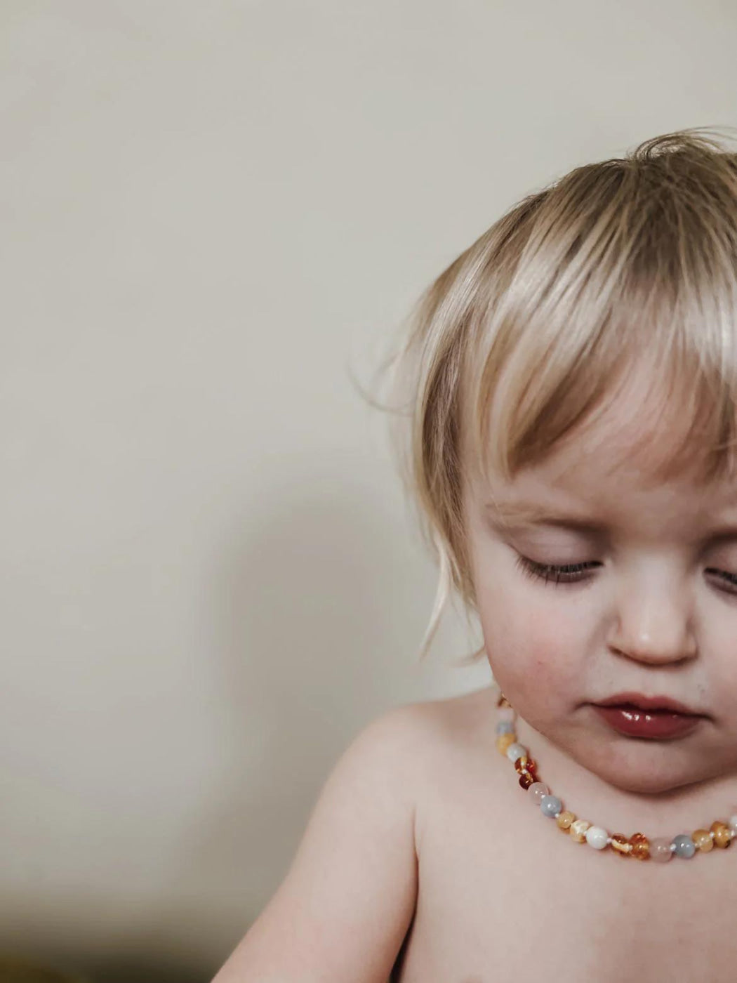 Amber + Gemstone Necklace - Lily