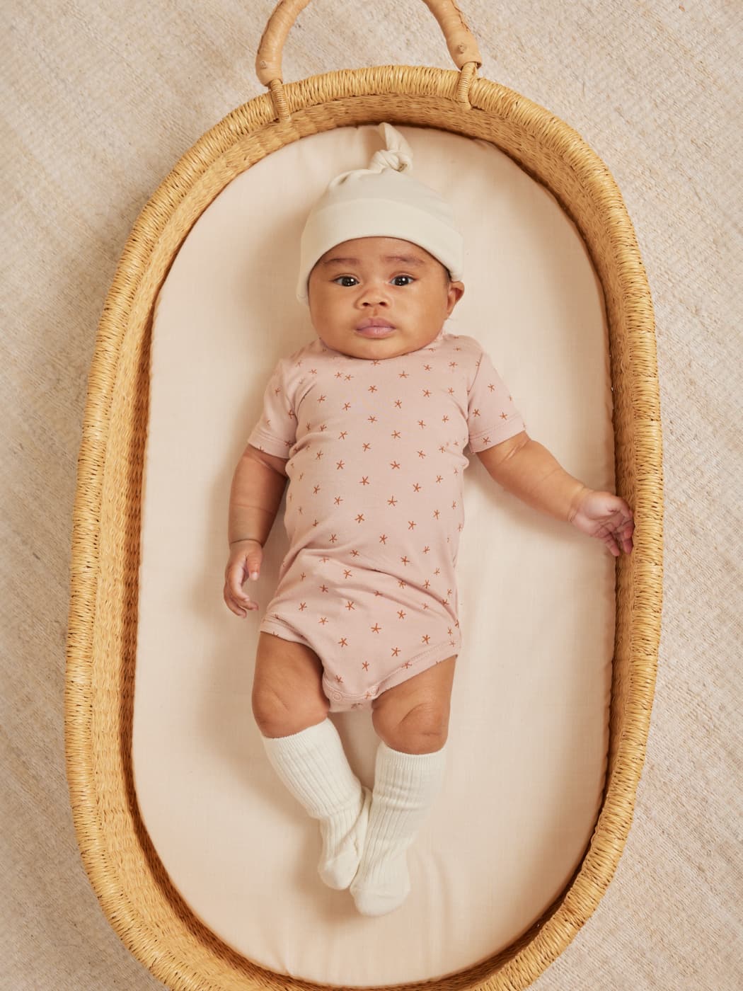 Knotted Baby Hat - Ivory