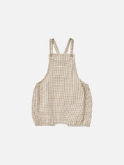 Hayes Romper - Oat Gingham