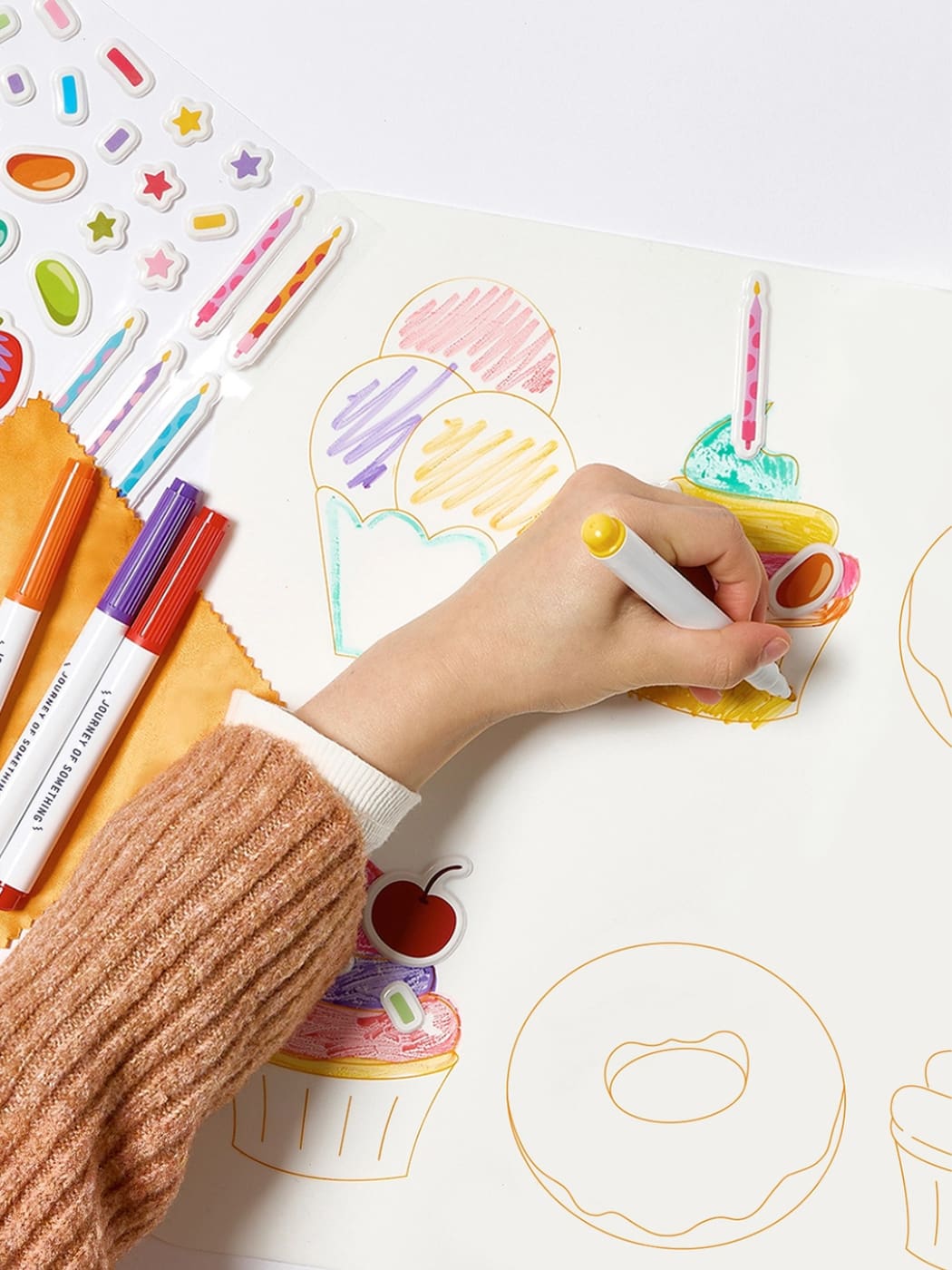 Wipeable Silicone Colouring Mat - Sweet As