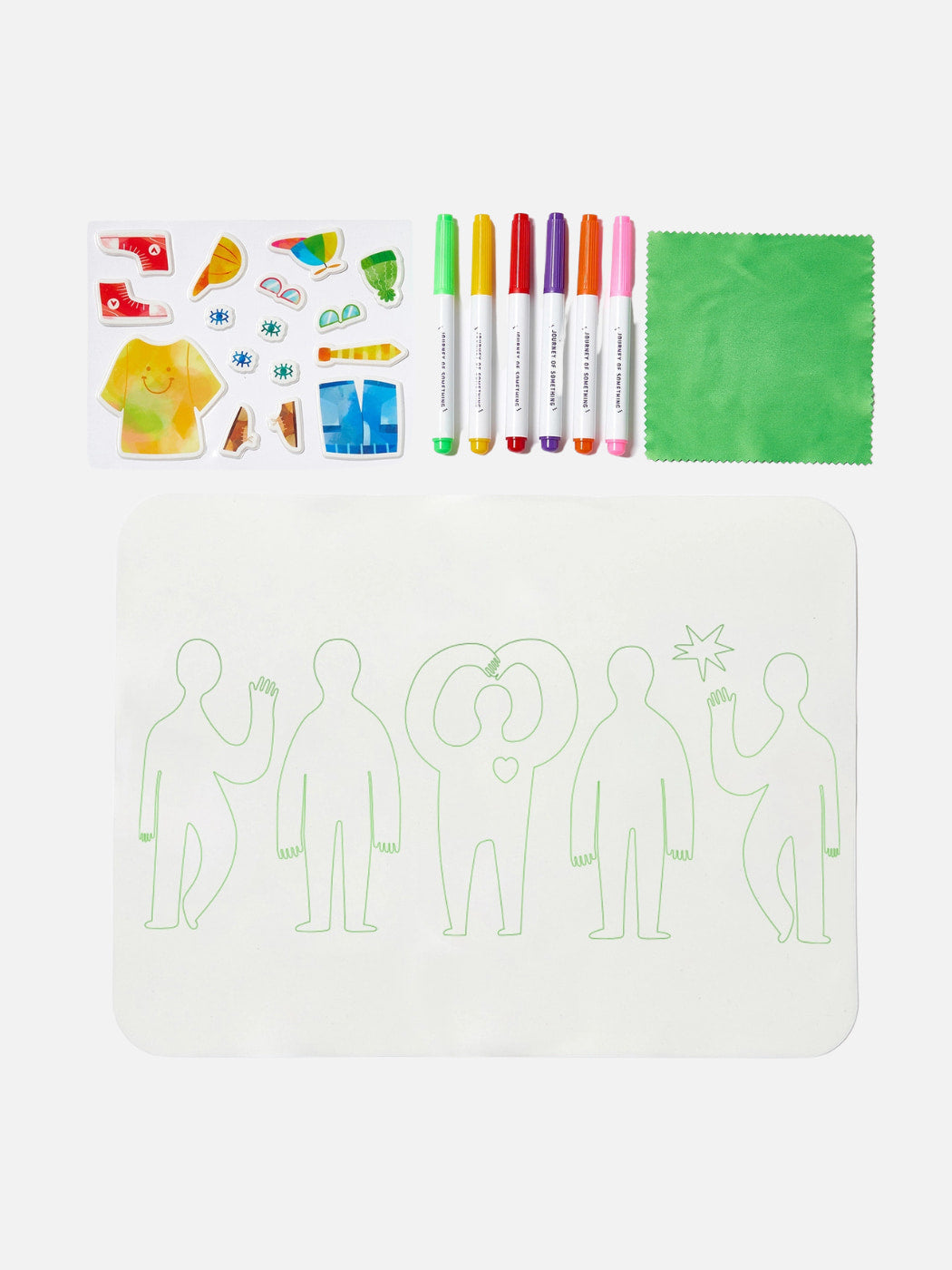 Wipeable Silicone Colouring Mat - Friends