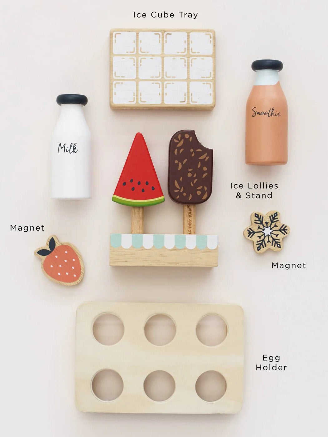 Wooden Play Fridge and Freezer