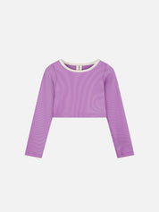 Rib Crop Rashie - Lilac