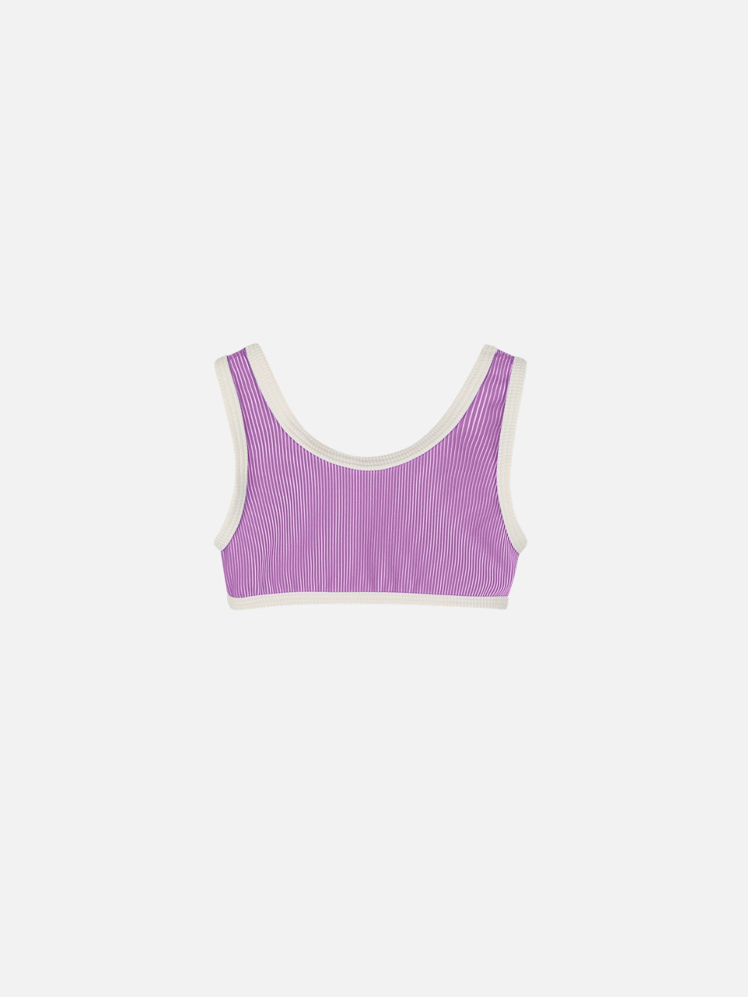 Rib Scoop Bikini Top - Lilac