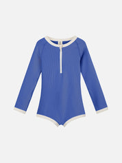 Rib Rashie Onesie - Sea Blue