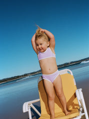 Rib Scoop Bikini Top - Lilac