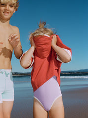 Rib Scoop One Piece - Lilac