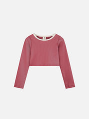Rib Crop Rashie - Clay
